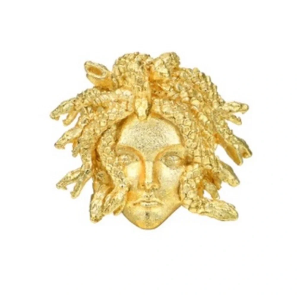 🐍🌕🎁Gold Medusa Stud Earring - Picture 2 of 11